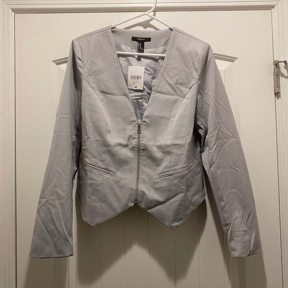 3 for 15 Forever 21 light grey crapped blazer